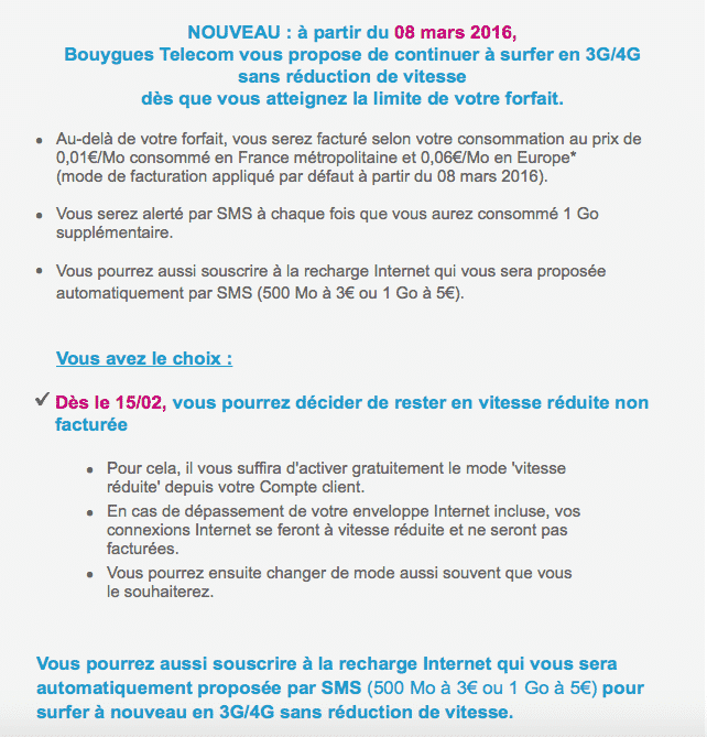 Bouygues Telecom Hors Forfait