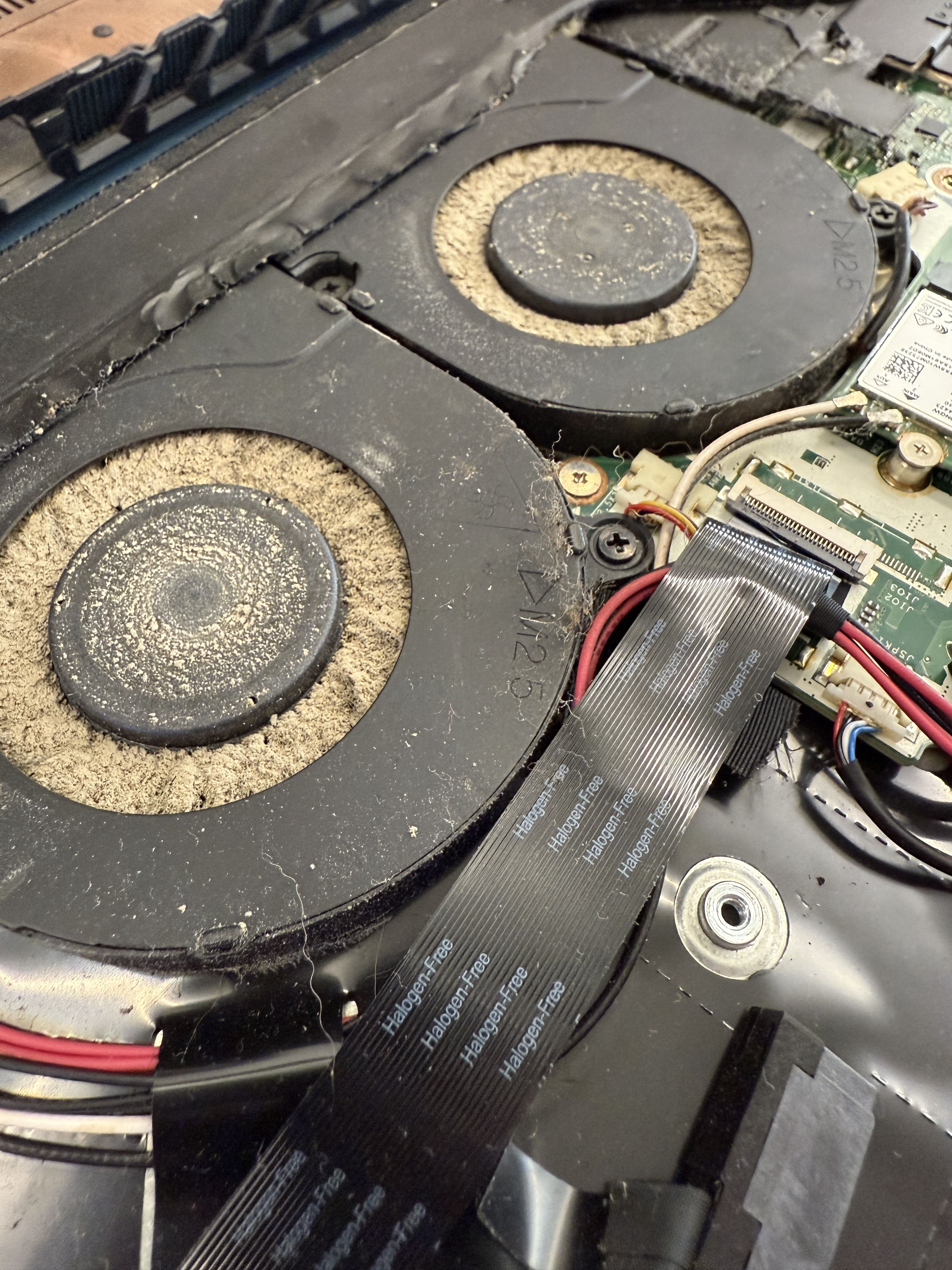 ventilateur notebook encrassé